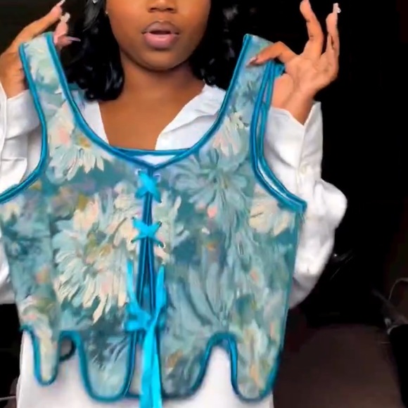 Blue corset - Picture 2 of 4